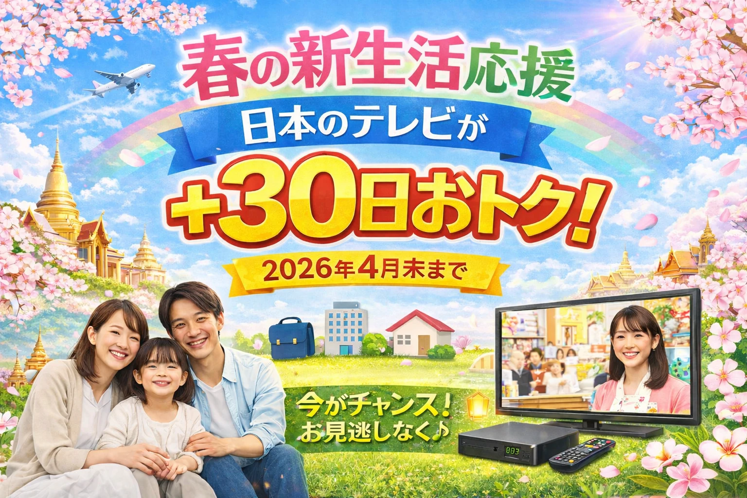 春の新生活応援キャンペーン 2026（＋30日延長）